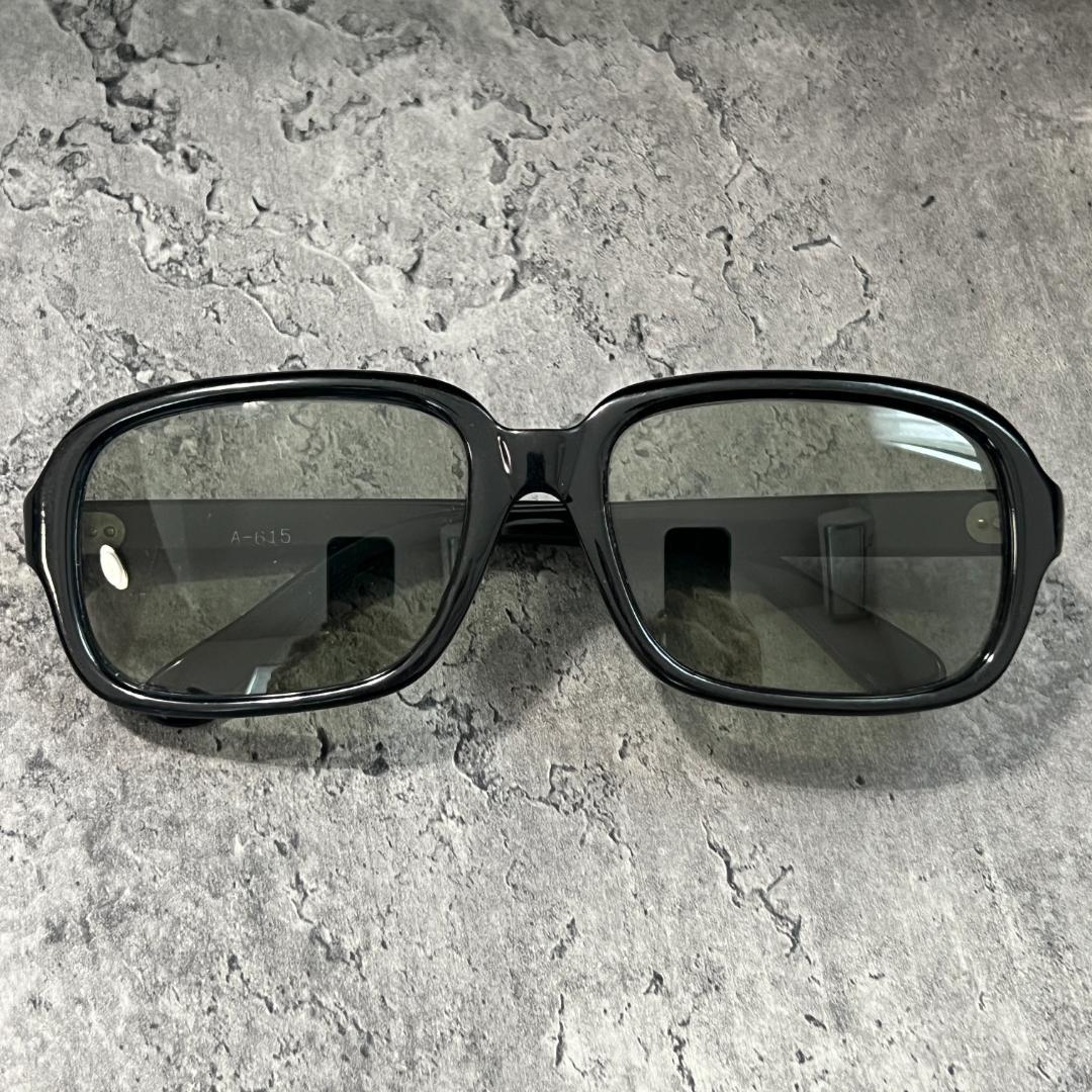 希少デザイン セルロイド製 スクエア型 強化ガラス サングラス 615