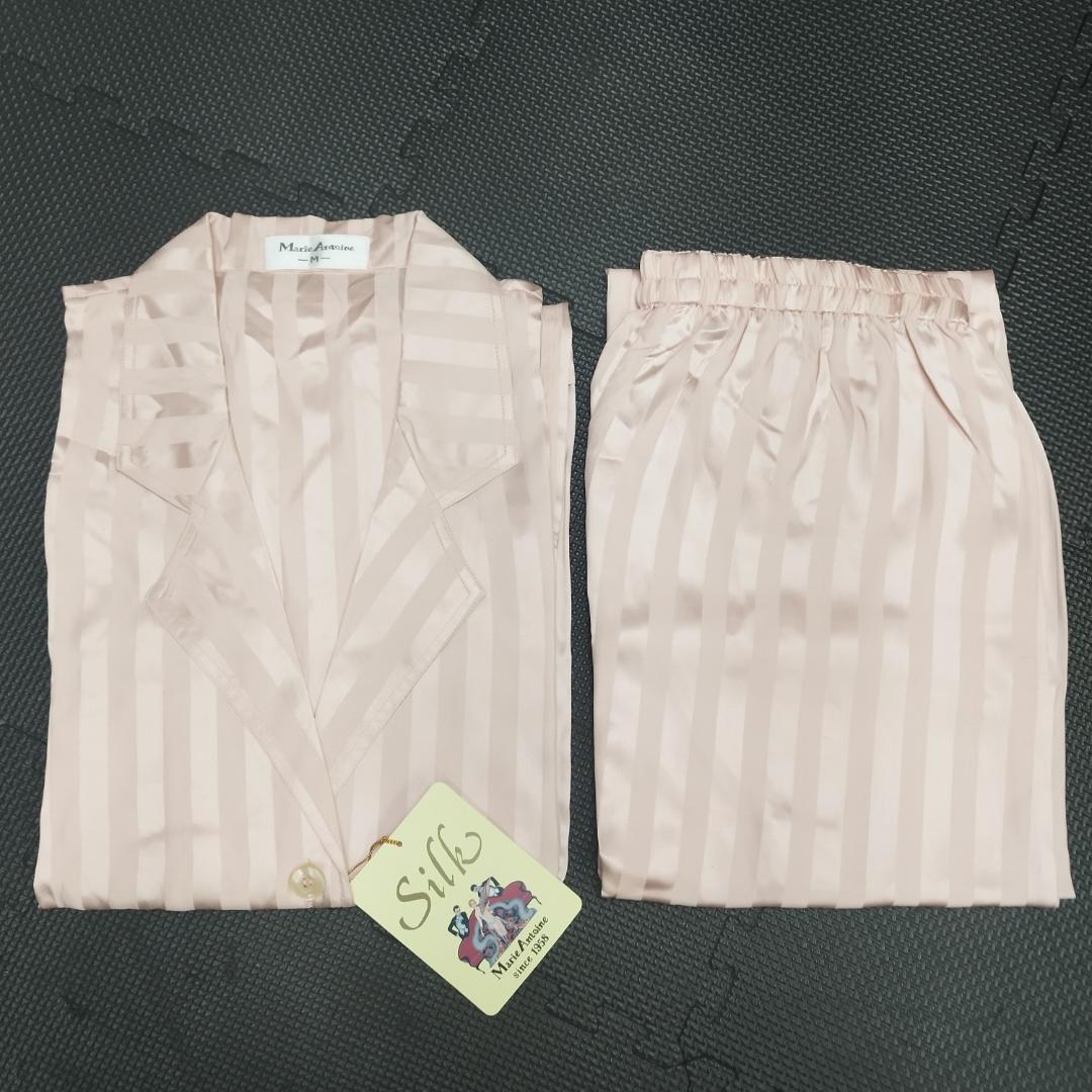 新品　MarieAntoine マリーアントン　100%シルクパジャマ　長袖　M