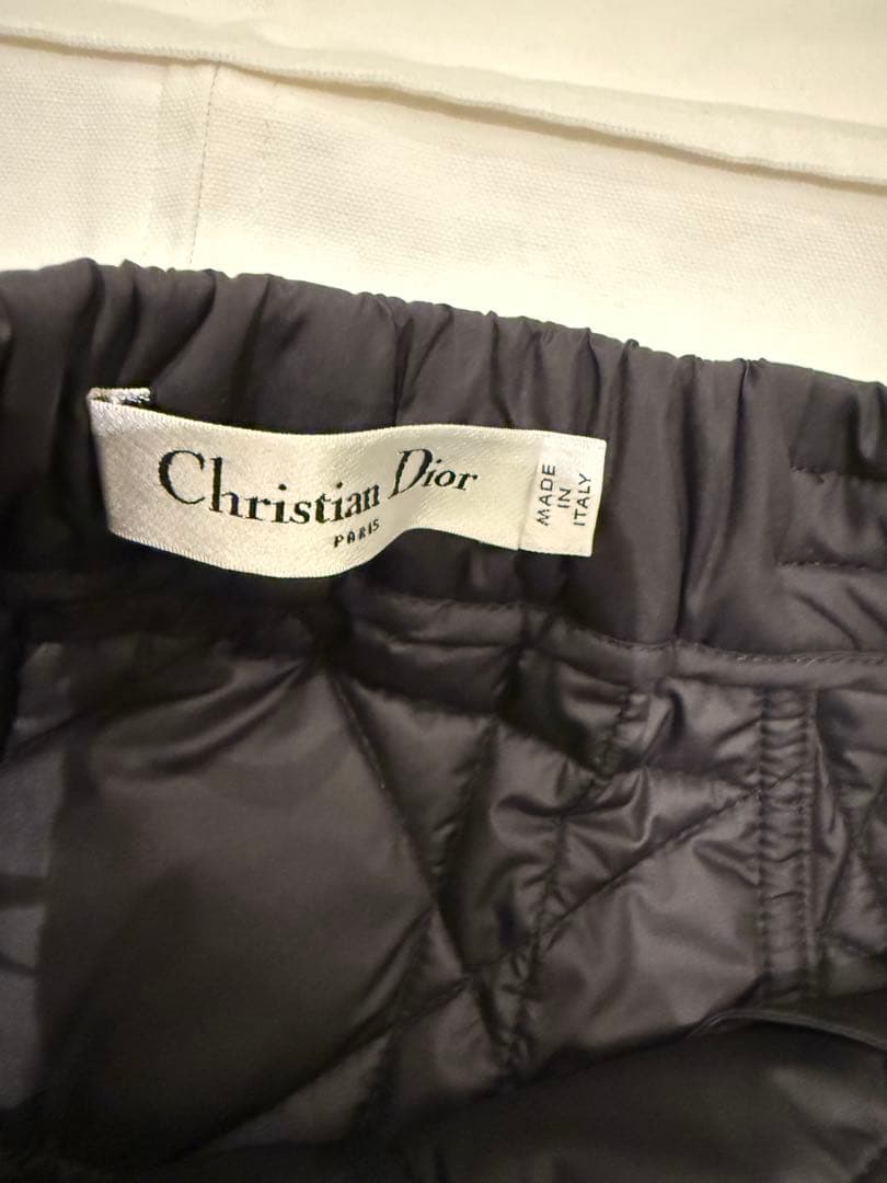 クリスチャンディオールマクロカナージュ キルティングテクニカルタフタスカート38