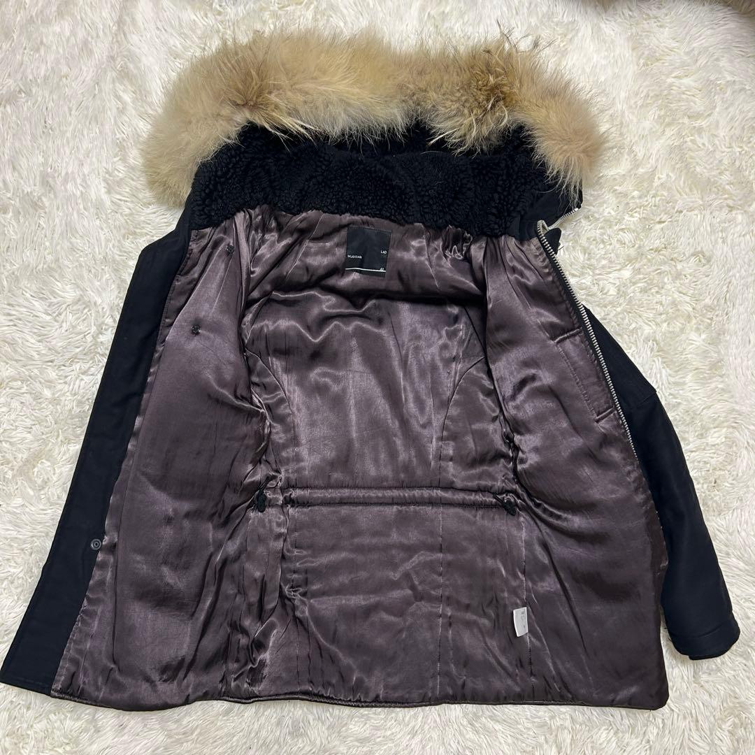 ラッドミュージシャン　モッズコート　N3-B ファー　ブラック　サイズ42