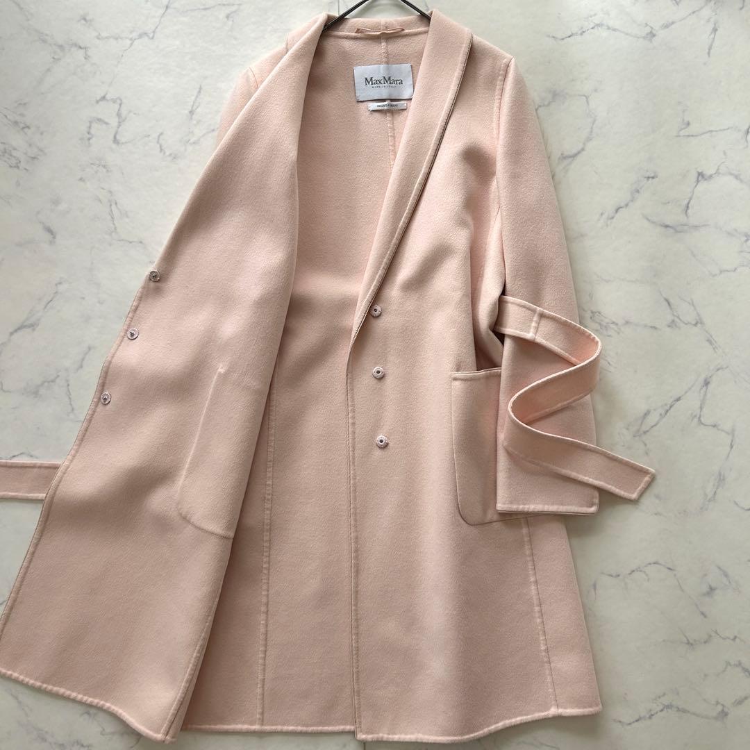 マックスマーラ 最高級白タグ ロングコート クチートアマーノ ピンク