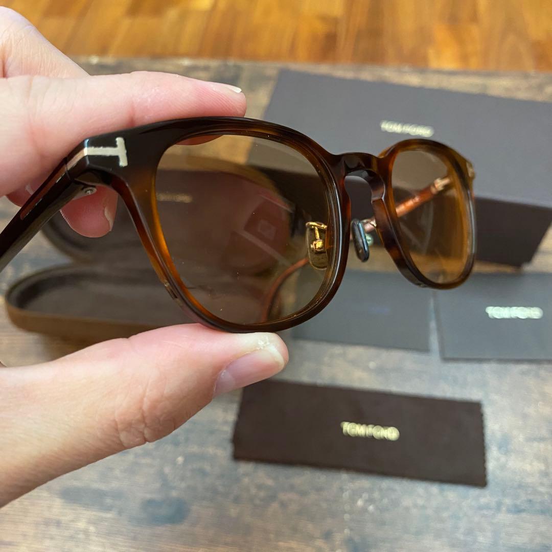 ぬ*〜様 トムフォード　サングラス　ウェリントン　ベッコウ柄　TOM FORD