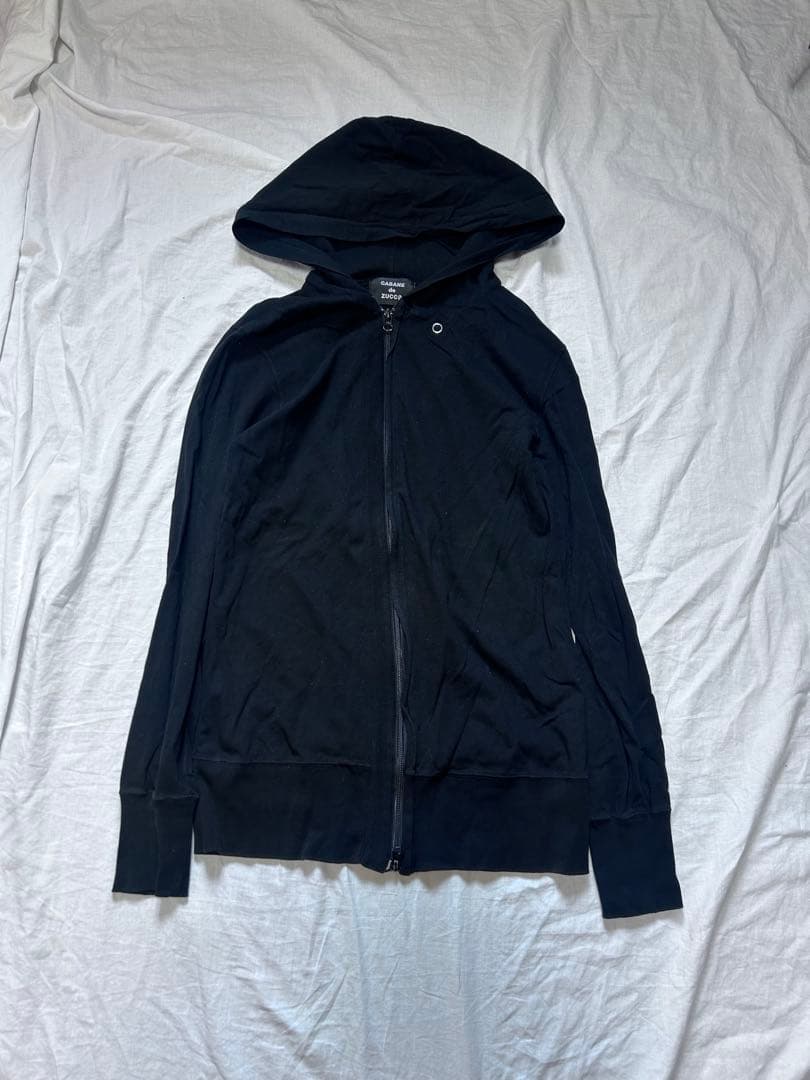 Archive cabane de Zucca y2k変形ダブルジップフーディー