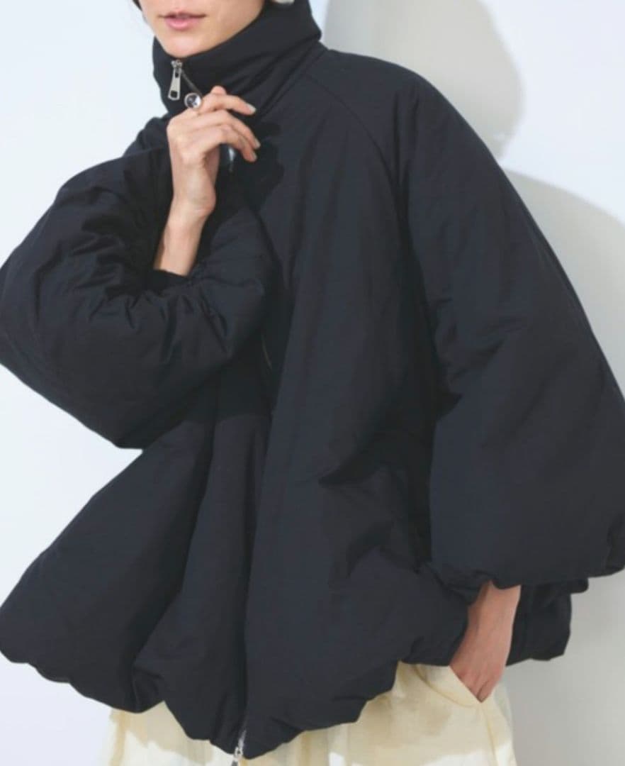 Libra Cue バルーンスリーブ中綿ジャケット ブラック 1度着用 - メルカリ