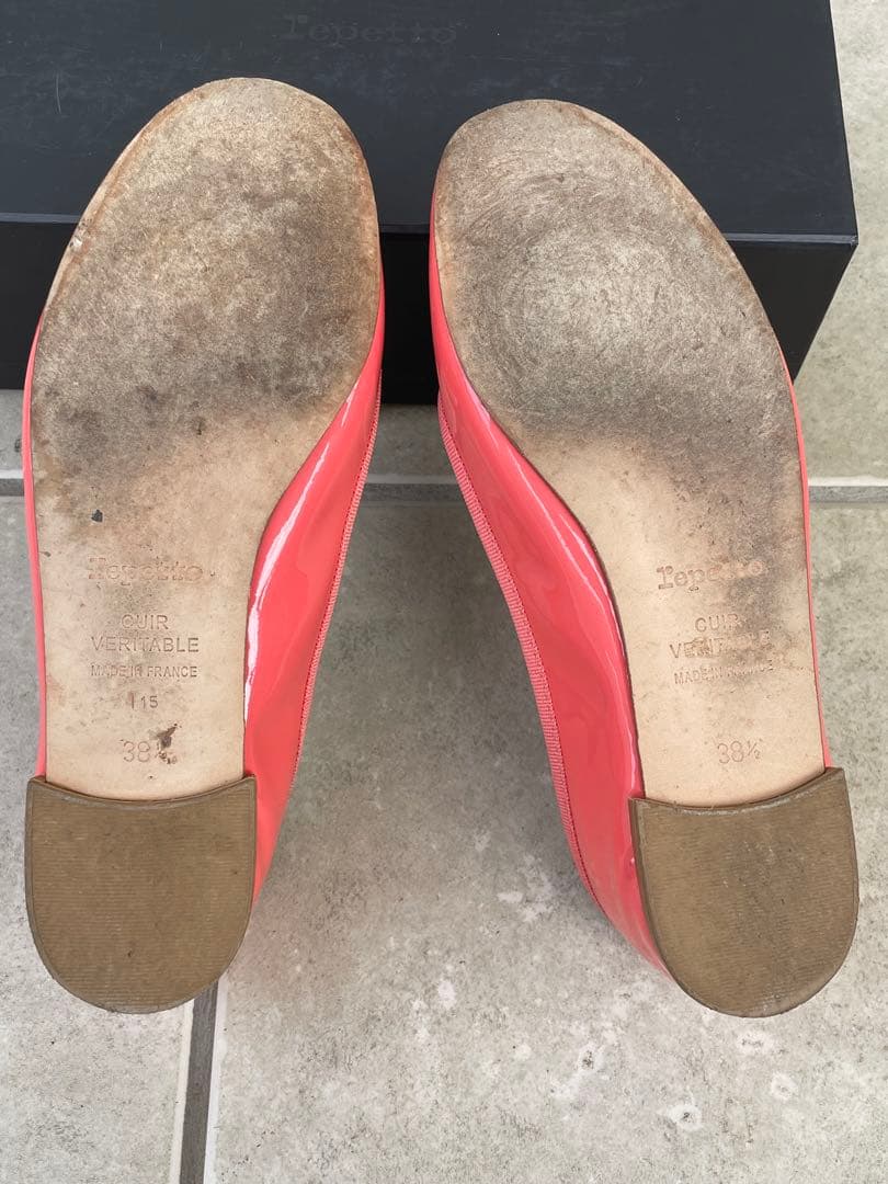 Repetto コーラルピンク バレエシューズ38.1/2