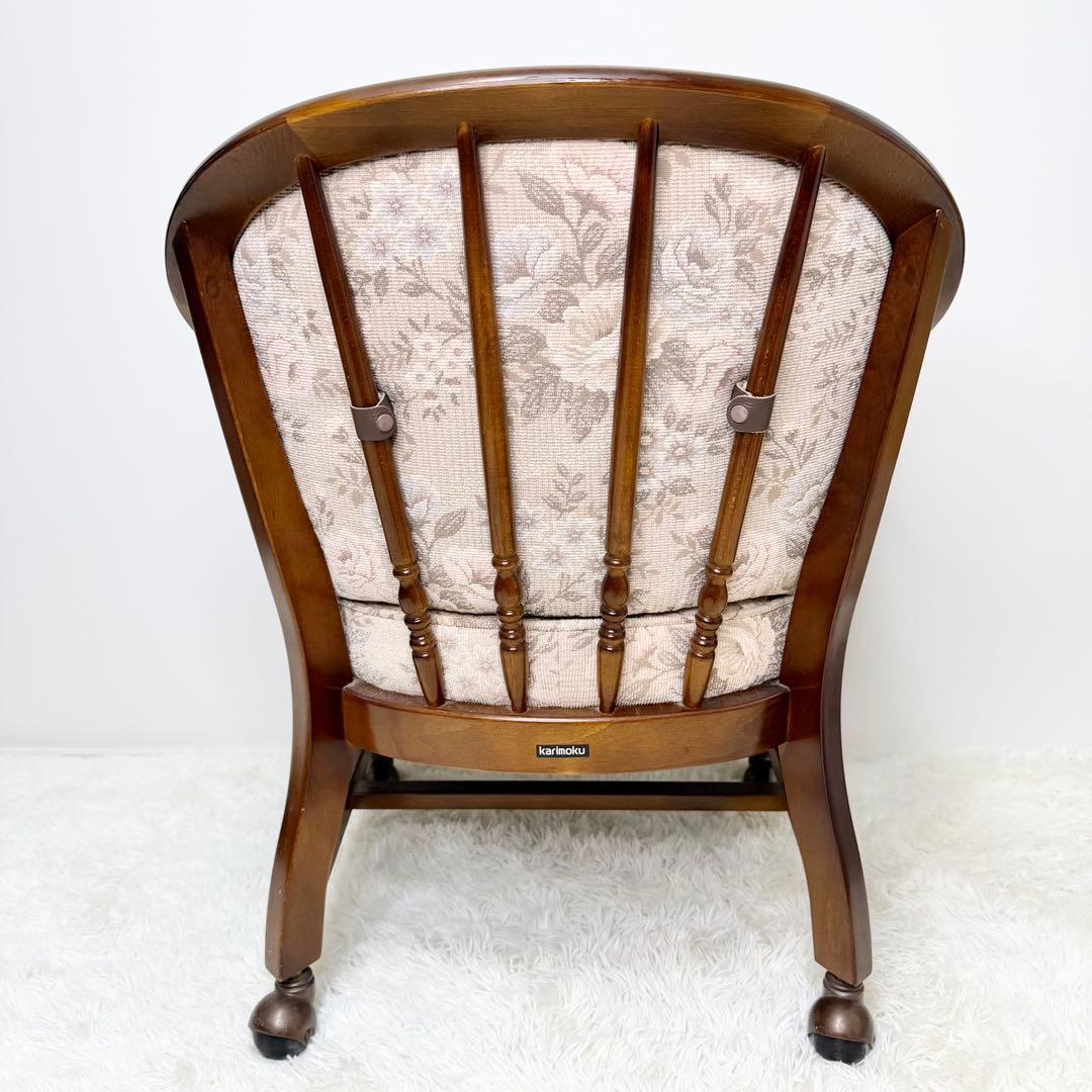 ② karimoku コロニアル キャスター付き ダイニングチェア カントリー調
