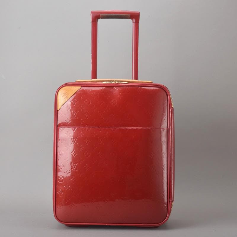 ルイヴィトン◇ペガス45 キャリーバッグ スーツケース モノグラムヴェルニ 赤