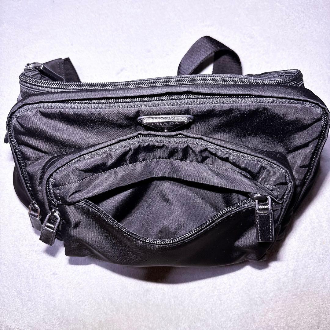 2VL003【極美品】PRADA スリングバッグ ボディバッグ ナイロン 黒