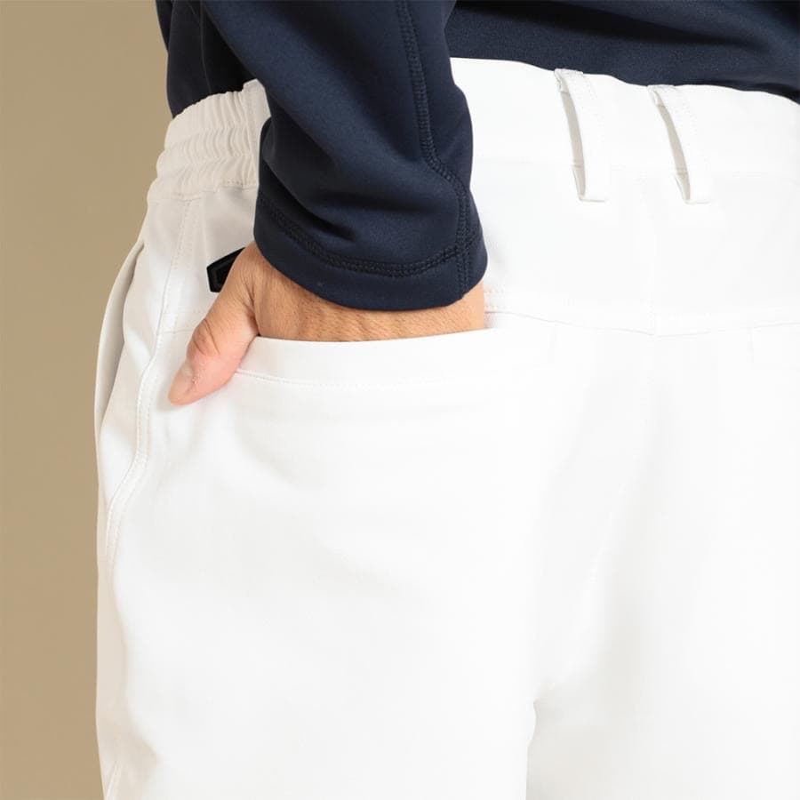 【3L】秋冬 キャロウェイ ゴルフ 保温 防風 裏起毛 テーパードパンツ 白