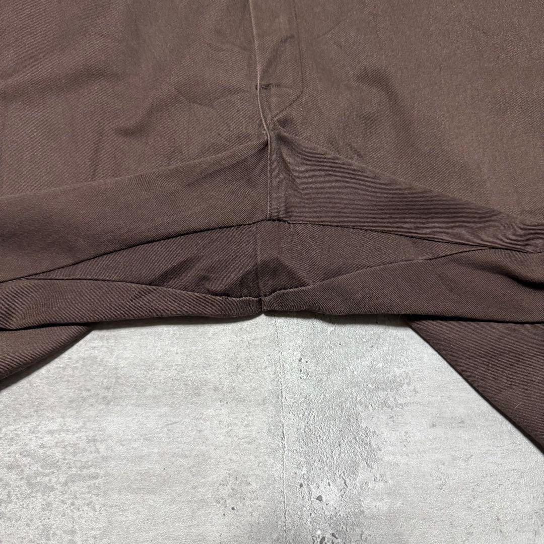 80s USA製 Dickies874 ブラウン チビタグ チノパン W38 茶