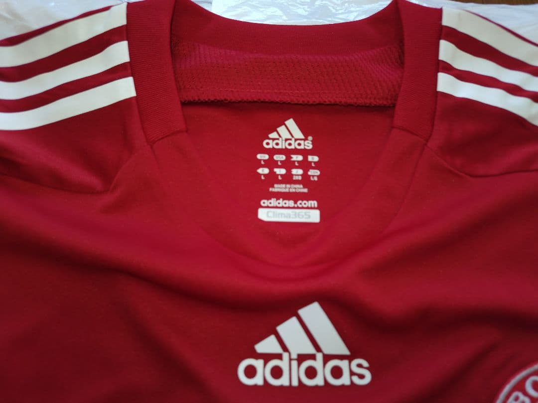 adidas デンマーク代表 2008年ホーム 長袖 Lサイズ 未使用