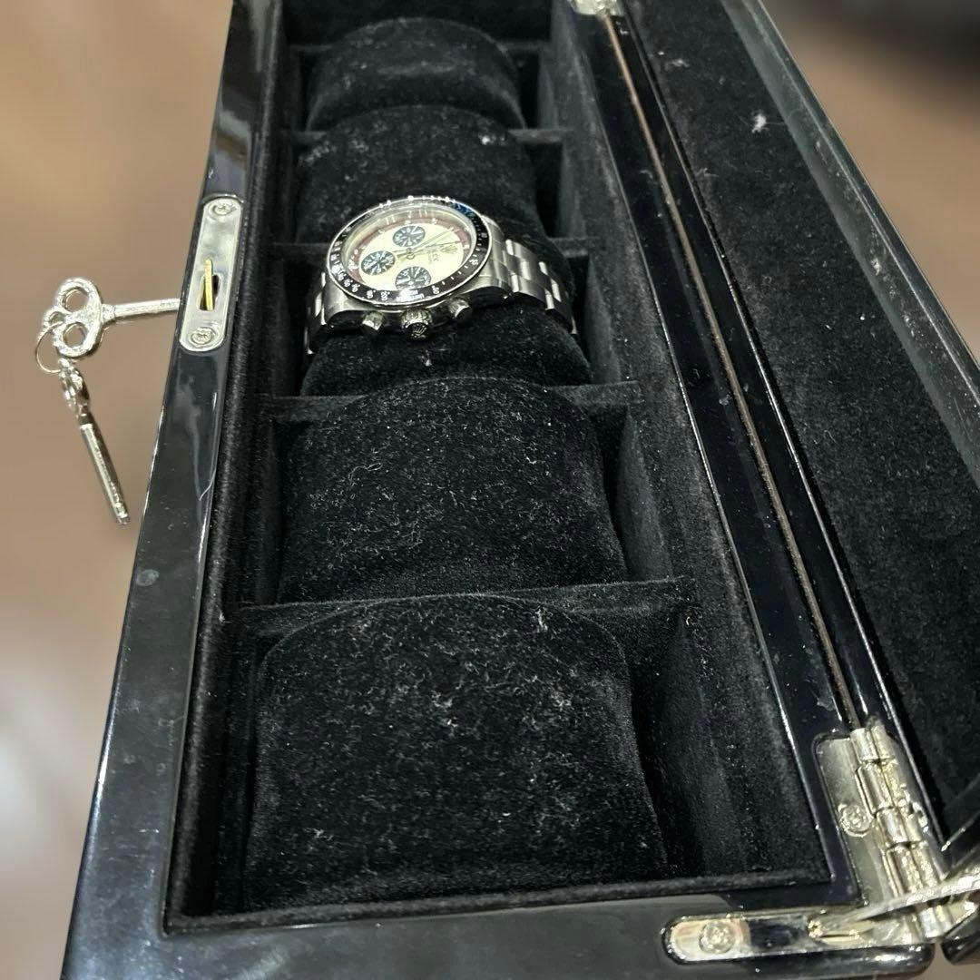 木製時計ケース ガラス蓋付き 王冠 おまけ付き ポールニュー