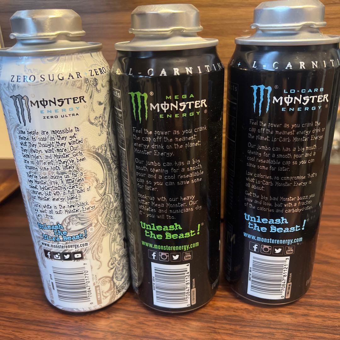 最終値下げ】海外モンスターエナジーメガ缶3種セット【空き缶】 - メルカリ