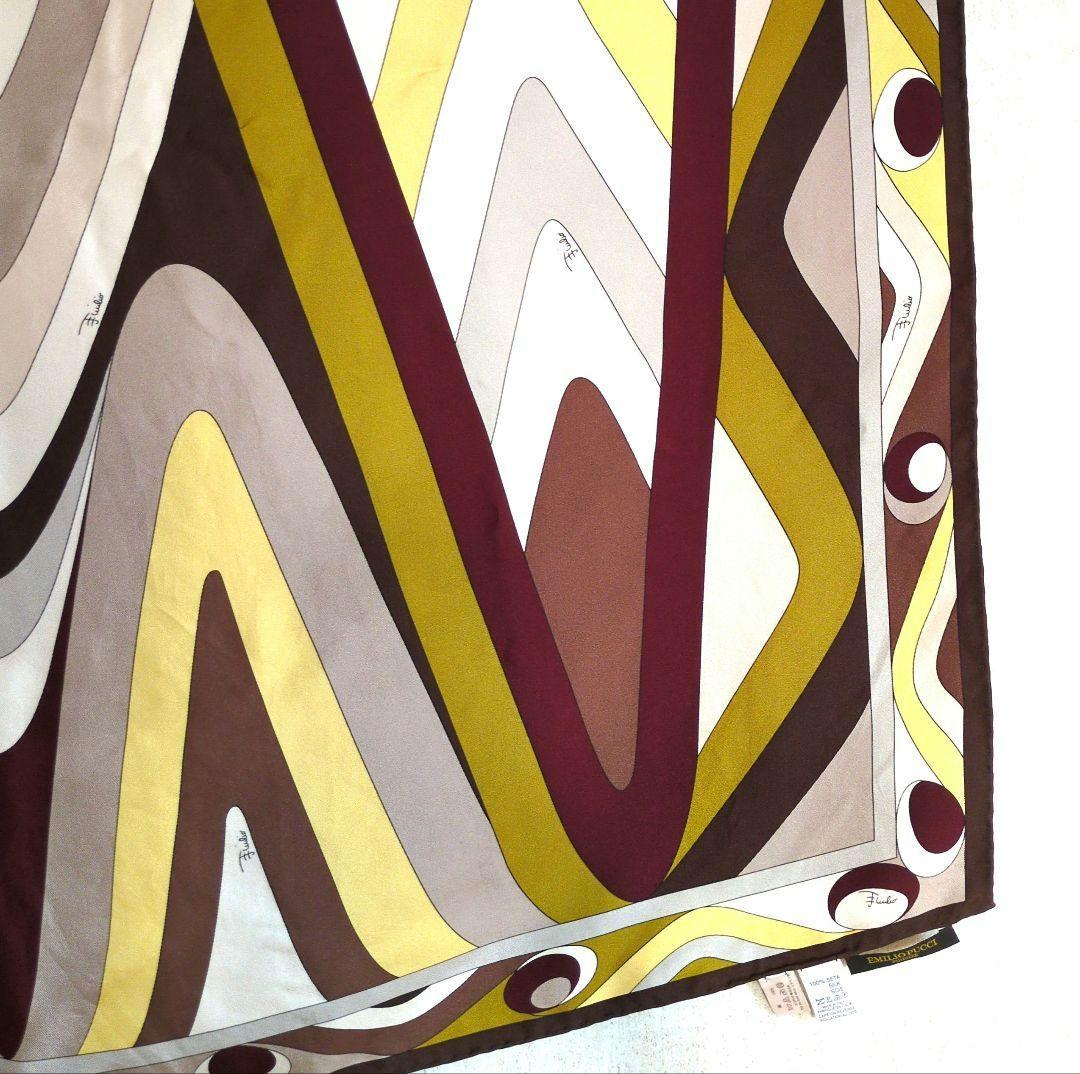 美品　EMILIO PUCCI　大判　スカーフ シルク　エミリオ・プッチ　レア