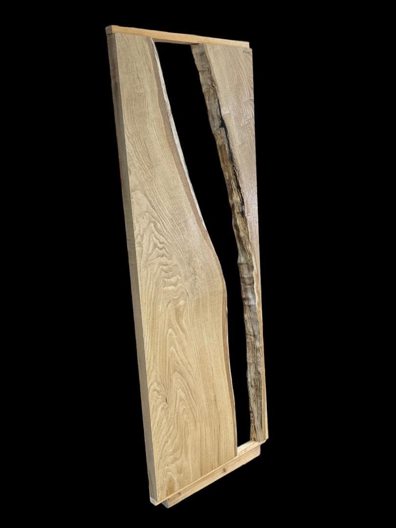 栗　M372-2　一枚板　乾燥材　棚板　カウンター　テーブル　DIY　耳付　天板