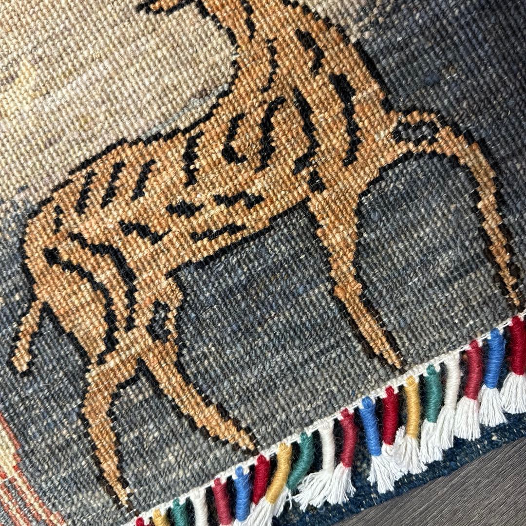 123x85cmペルシャラグ手織り絨毯アフガンガズニファインウールペルシャ