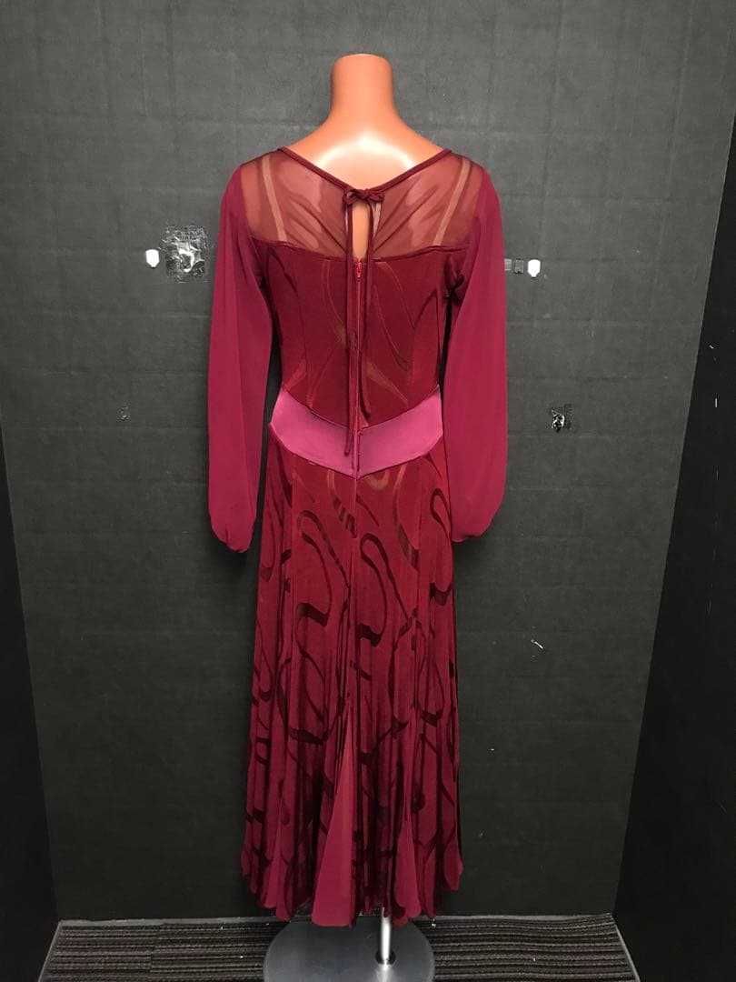 ボルドーワンピース3341