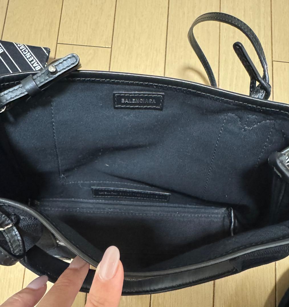 BALENCIAGA バレンシアガ ロゴ総柄 ミニトートバッグ ブラック