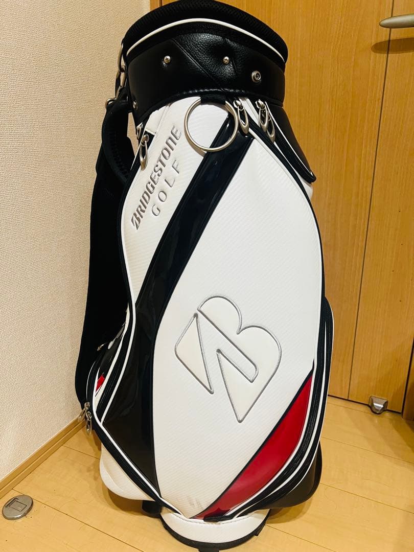 ブリヂストン キャディバッグ ホワイト/ブラック/レッド