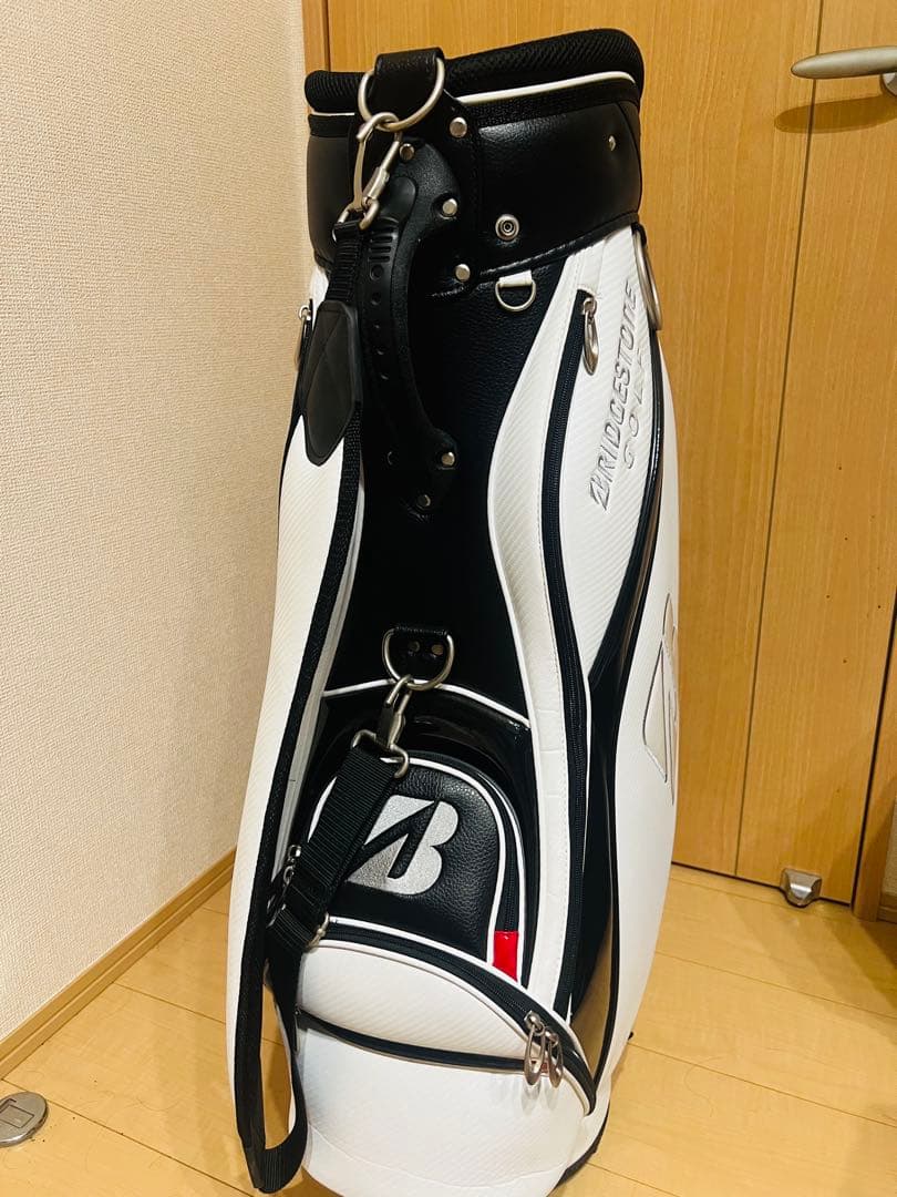 ブリヂストン キャディバッグ ホワイト/ブラック/レッド