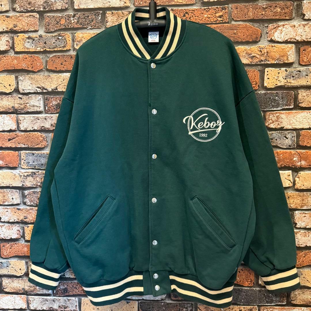 美品【ケボズ KEBOZ】ビッグロゴ 刺繍 スタジャン ビックサイズ XXL