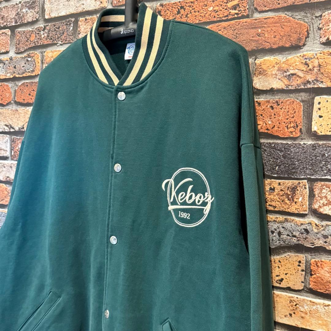 美品【ケボズ KEBOZ】ビッグロゴ 刺繍 スタジャン ビックサイズ XXL
