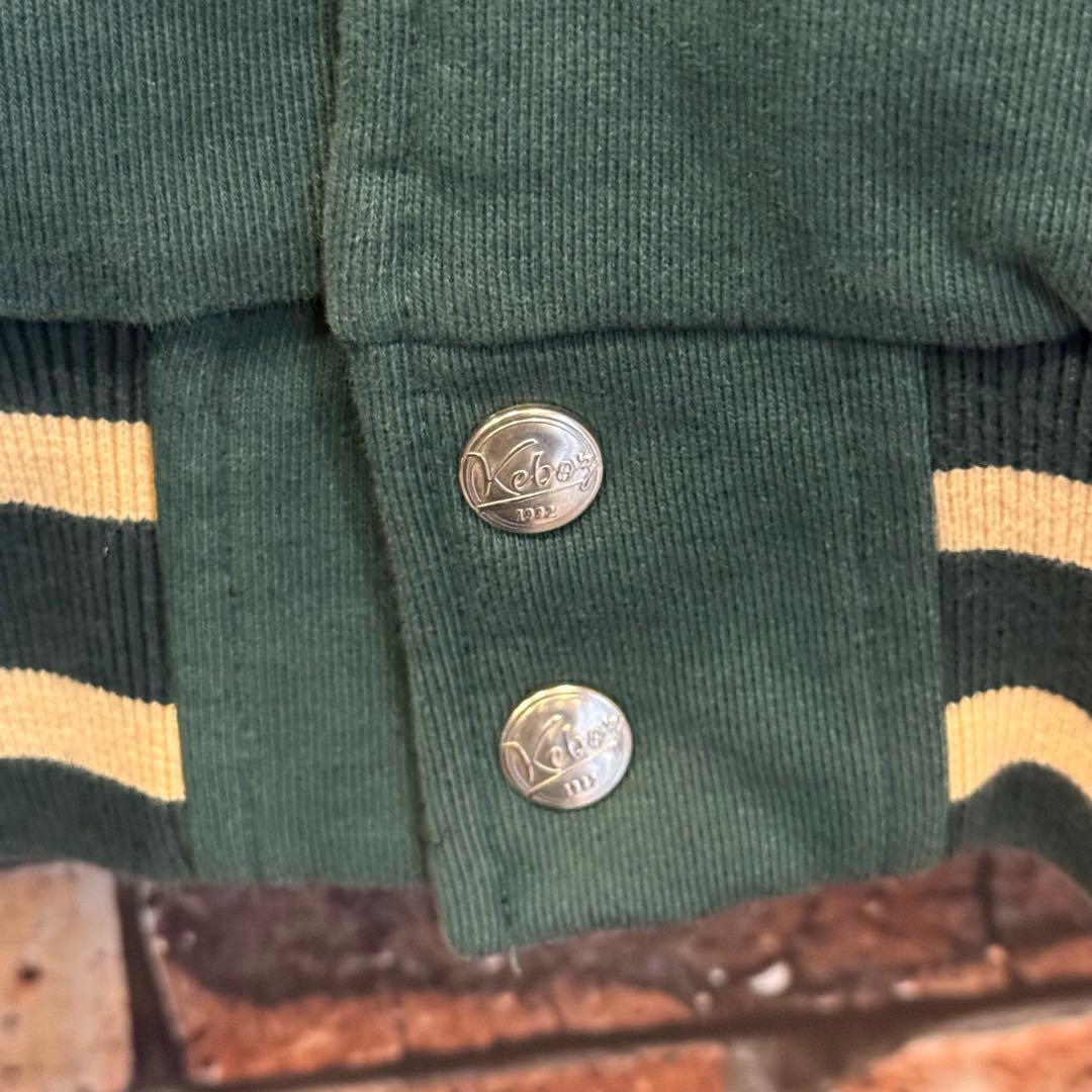 美品【ケボズ KEBOZ】ビッグロゴ 刺繍 スタジャン ビックサイズ XXL