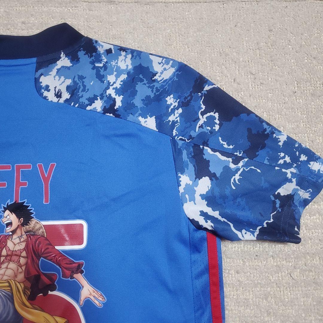 【激レア】ワンピース×サッカー日本代表×アディダス　ユニフォーム　ルフィ　L