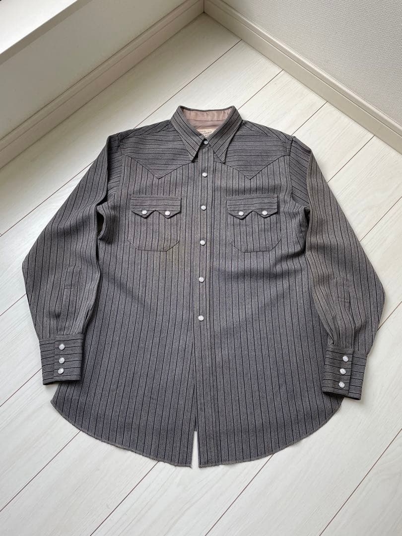 50s ビンテージ レーヨン ギャバジン ウエスタンシャツ