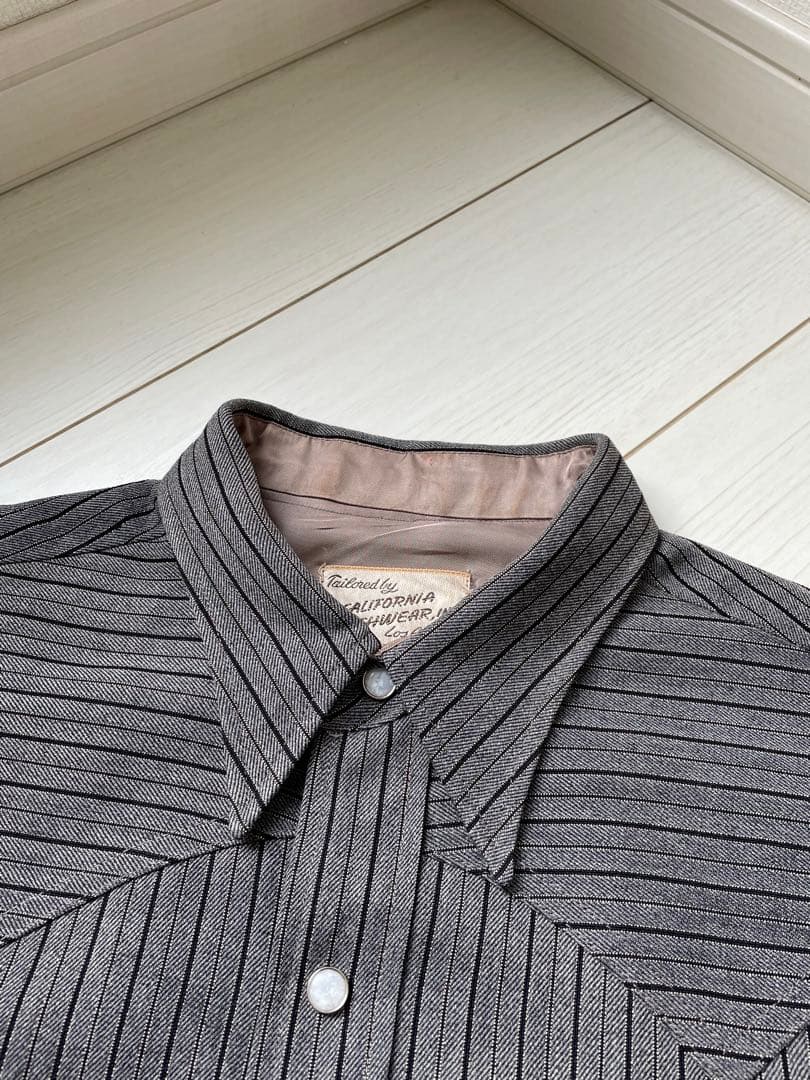 50s ビンテージ レーヨン ギャバジン ウエスタンシャツ