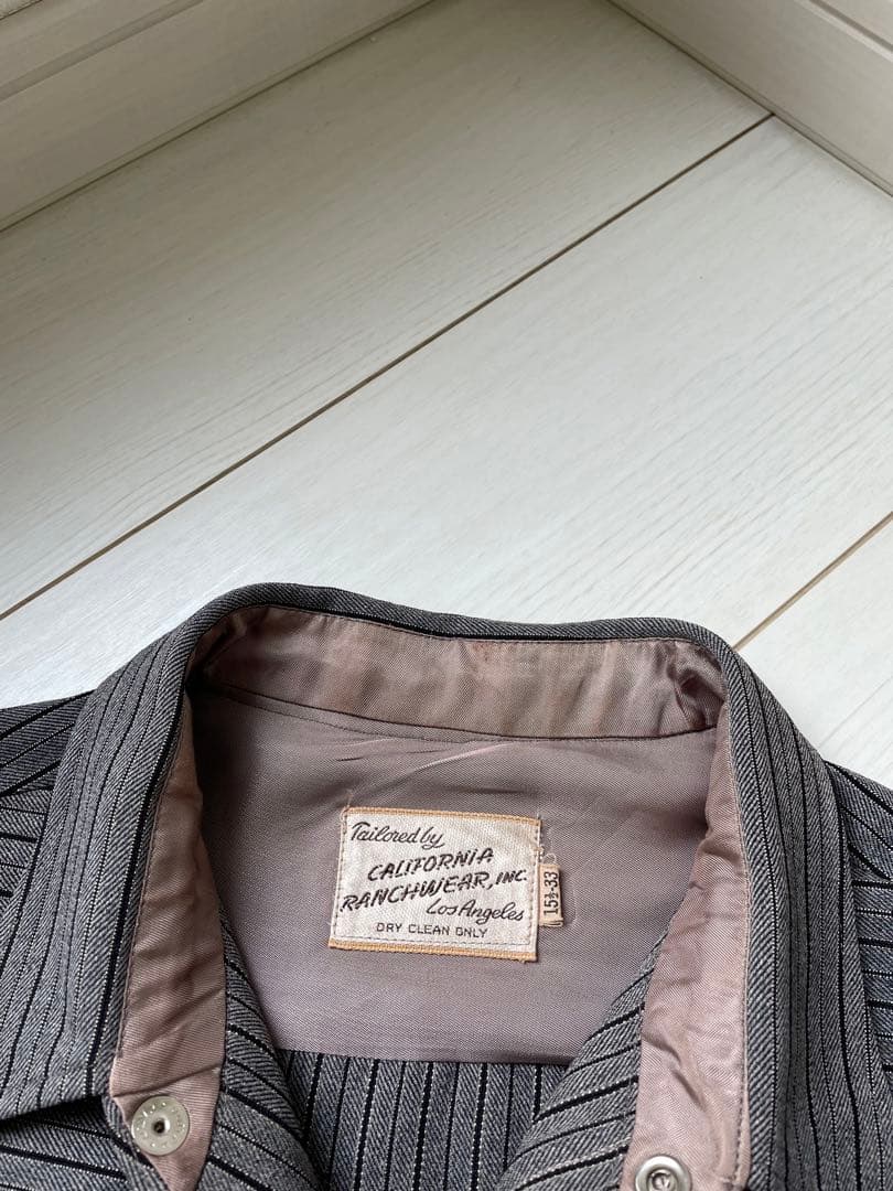 50s ビンテージ レーヨン ギャバジン ウエスタンシャツ