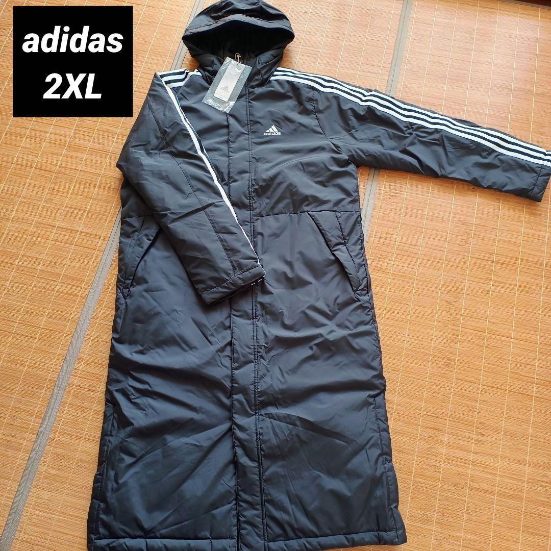 アディダス サッカー ベンチコート ライトインサレーテッド ロングコート 2XL