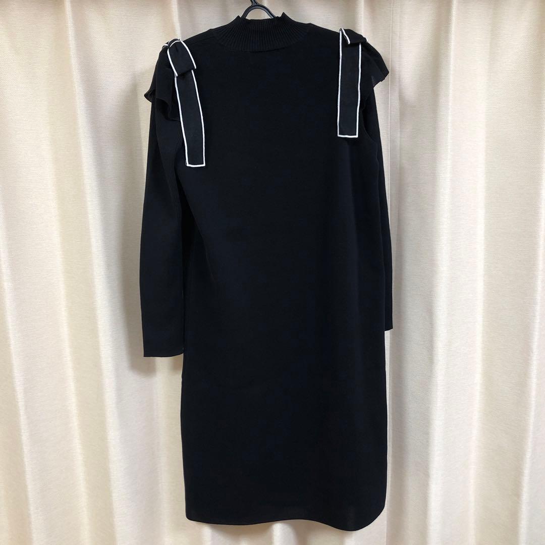 極美品❣️肩リボンがポイント❤️ニットワンピース