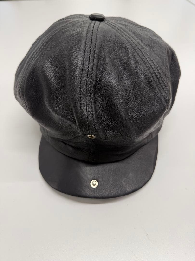 USA製のNEW YORK HATレザー（羊皮）:(レザーキャスケット)