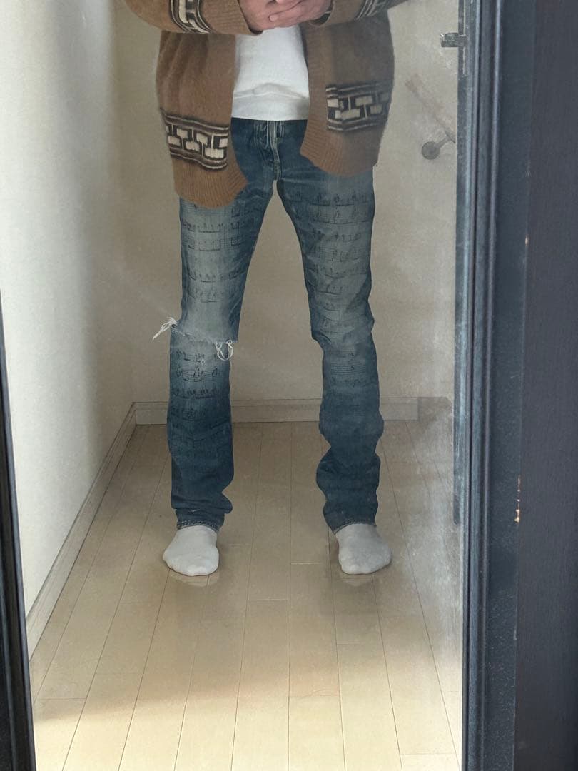 稀少品ヒステリックグラマー 音符 デニム ブルージーンズ