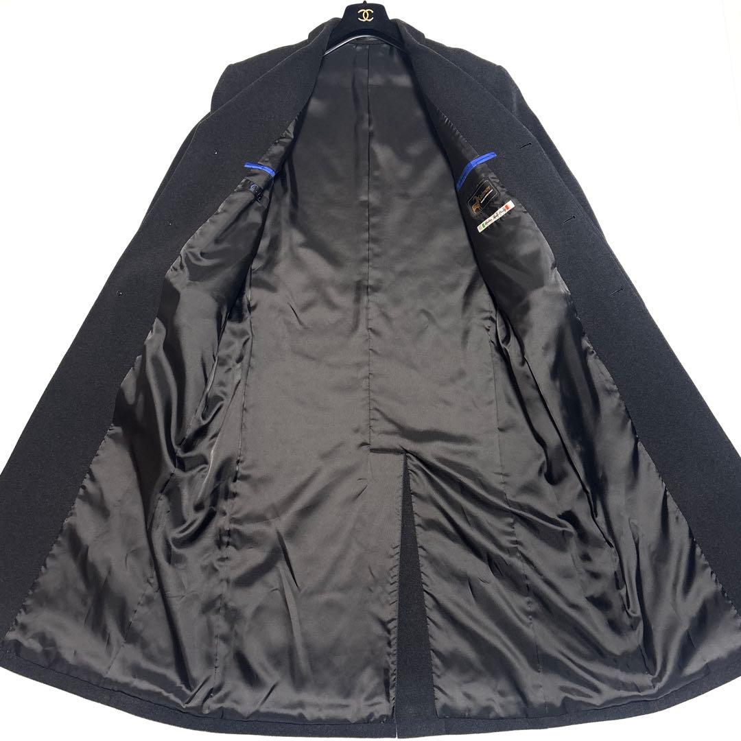 イタリア製生地 カシミヤ混 シングルブレスト ロングコート