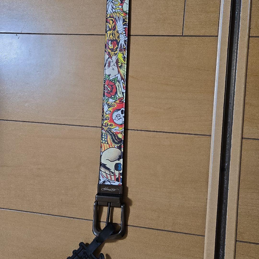 《超希少》エド・ハーディー　レザーベルト　Lサイズ　y2k sk8 グランジ