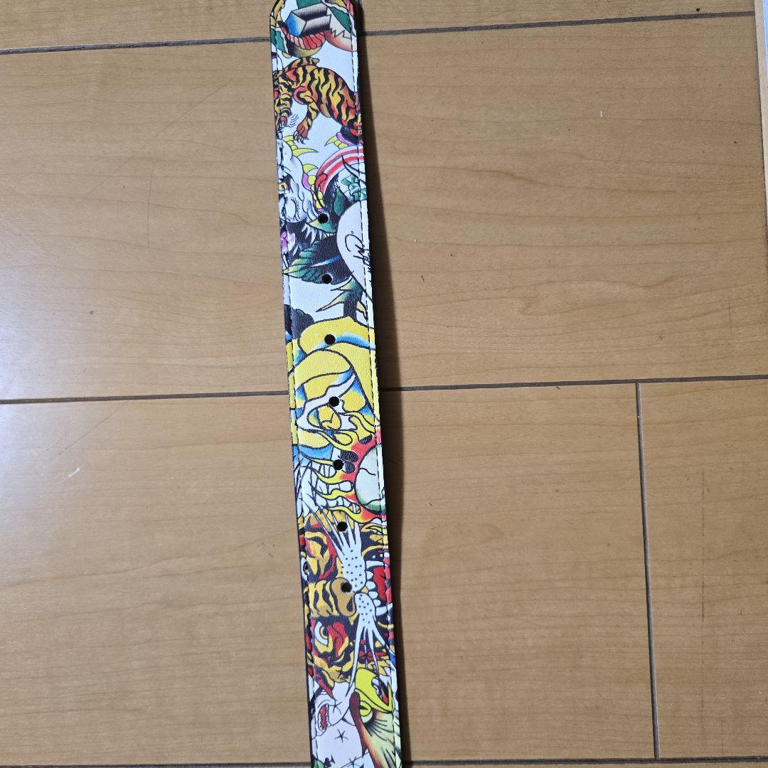 《超希少》エド・ハーディー　レザーベルト　Lサイズ　y2k sk8 グランジ