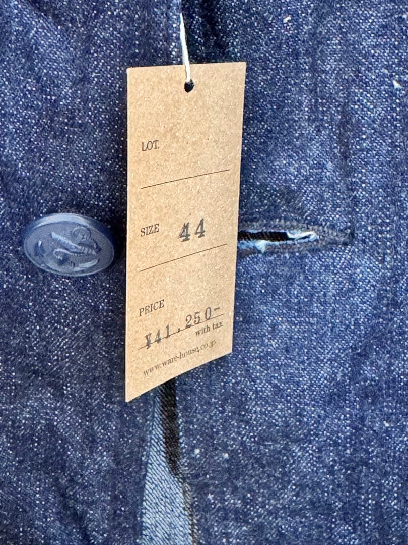 【新品】 WAREHOUSE U.S.NAVY デニム カバーオール 42 XL