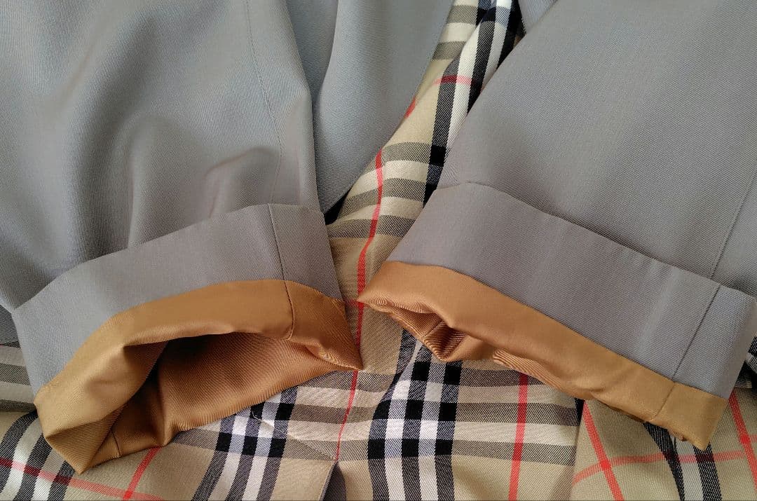 バーバリー ステンカラーコート タスマニアウール100%