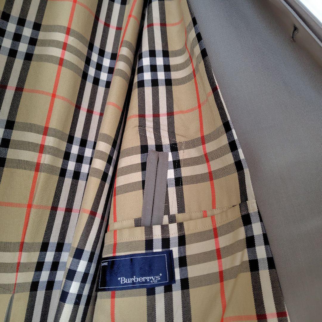 バーバリー ステンカラーコート タスマニアウール100%