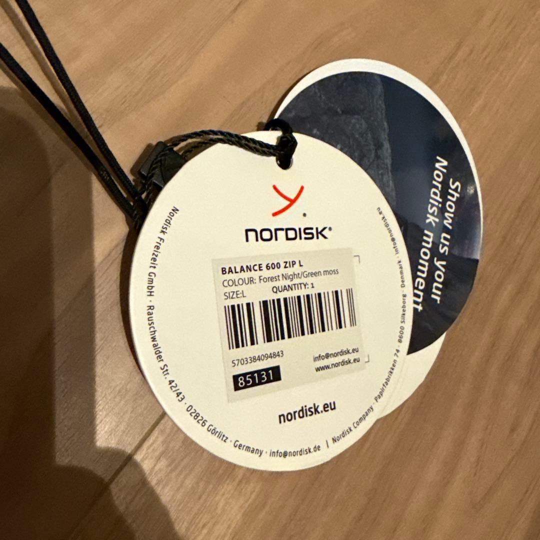 定価 8.9万 ノルディスク 寝袋 シュラフ balance 600 zip L