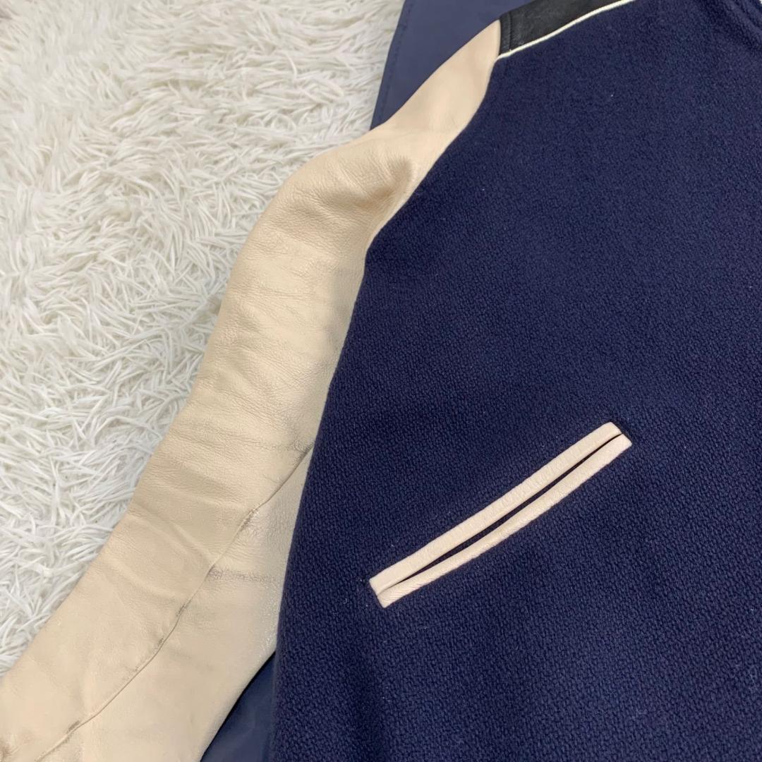 16716✨CELINE クラシック テディジャケット スタジャン 切替 46