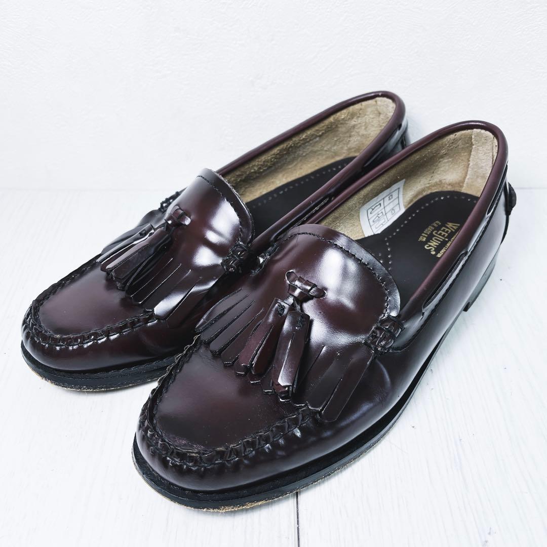 【美品】✨G.H.BASS 24㎝ タッセルローファー WINE 現行