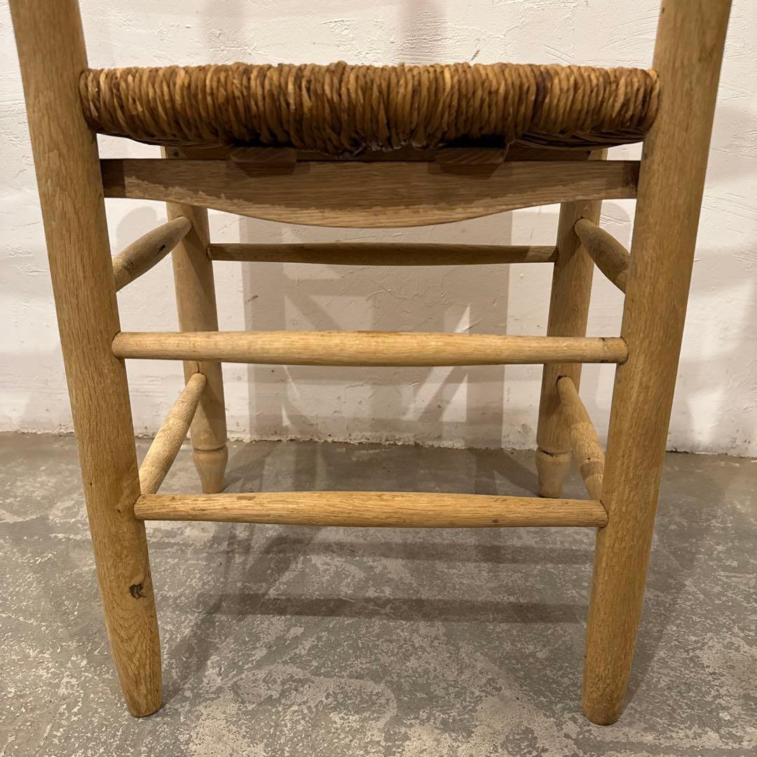 年末年始saleヴィンテージ　ダイニングチェア　カフェチェア　藁座面　剥離　5