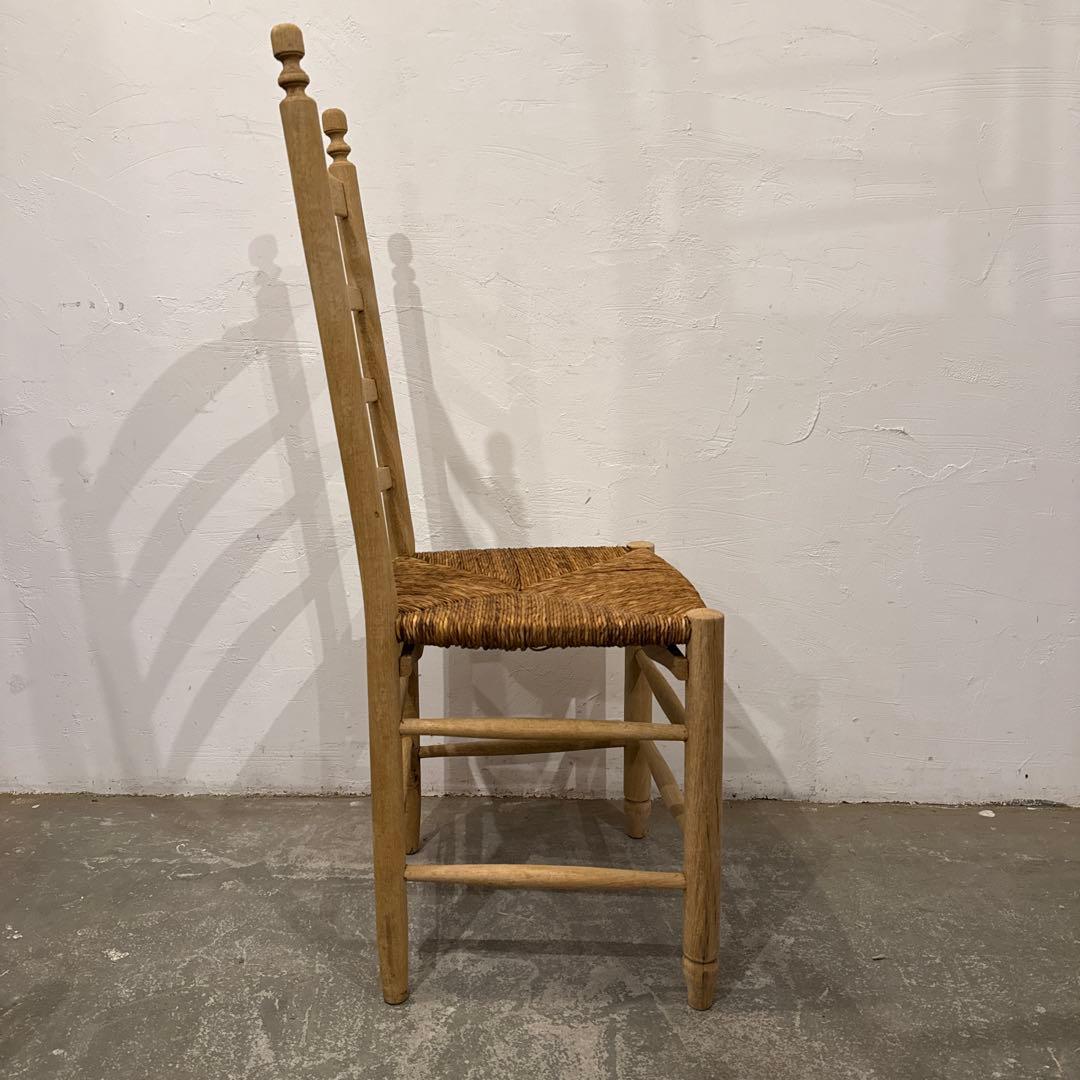 年末年始saleヴィンテージ　ダイニングチェア　カフェチェア　藁座面　剥離　5