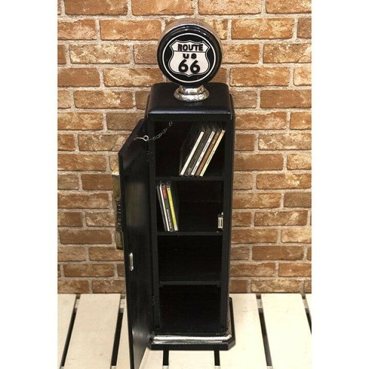 キャビネット 収納ボックス CDホルダー アメリカ雑貨 ガスポンプCDホルダー