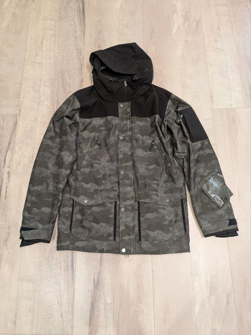 MISTRAL スノーボードウェア 上下セット Mサイズ 迷彩×ブルー　スノボ