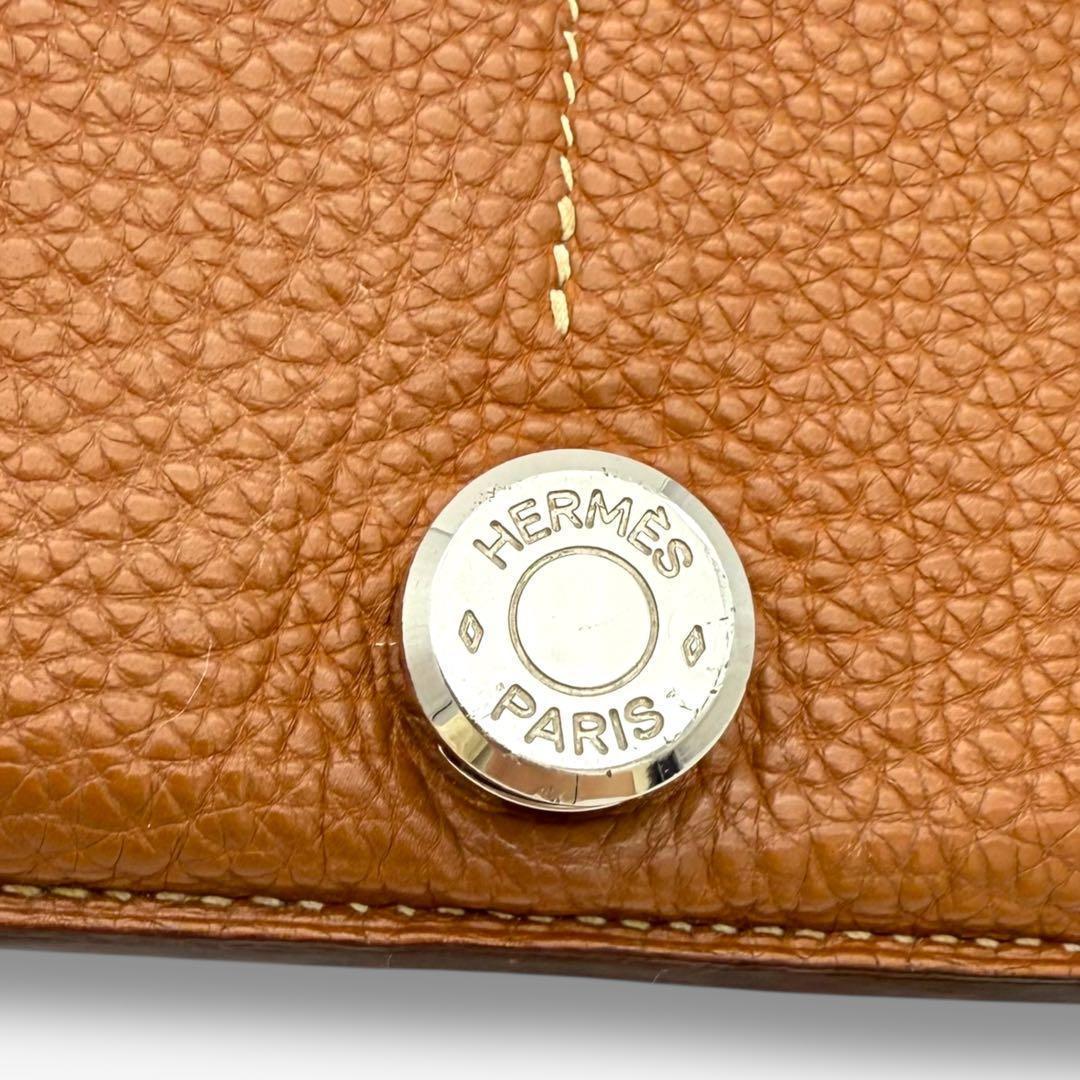 【美品】エルメス 財布 ドゴンGM トゴ HERMES 長財布 ゴールド