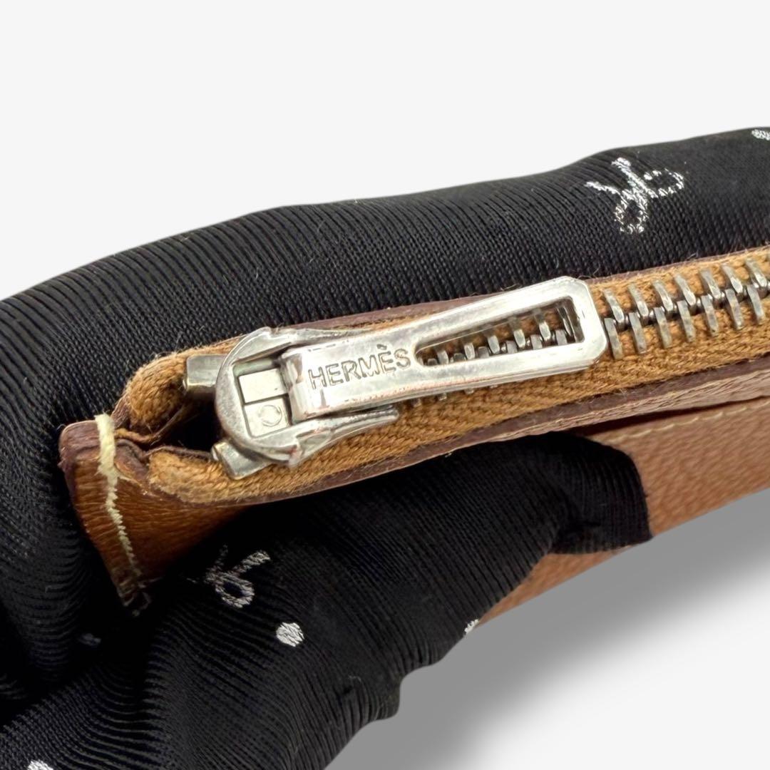 【美品】エルメス 財布 ドゴンGM トゴ HERMES 長財布 ゴールド